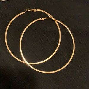 Gold hoops NWOT